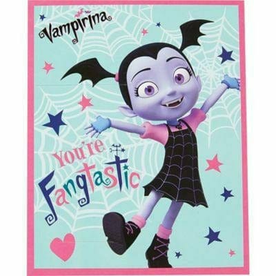 Ultimate Party Super Stores HOLIDAY: VALENTINES Vampirina Valentine Exchange Cards with Favors 12ct Valentine's Day