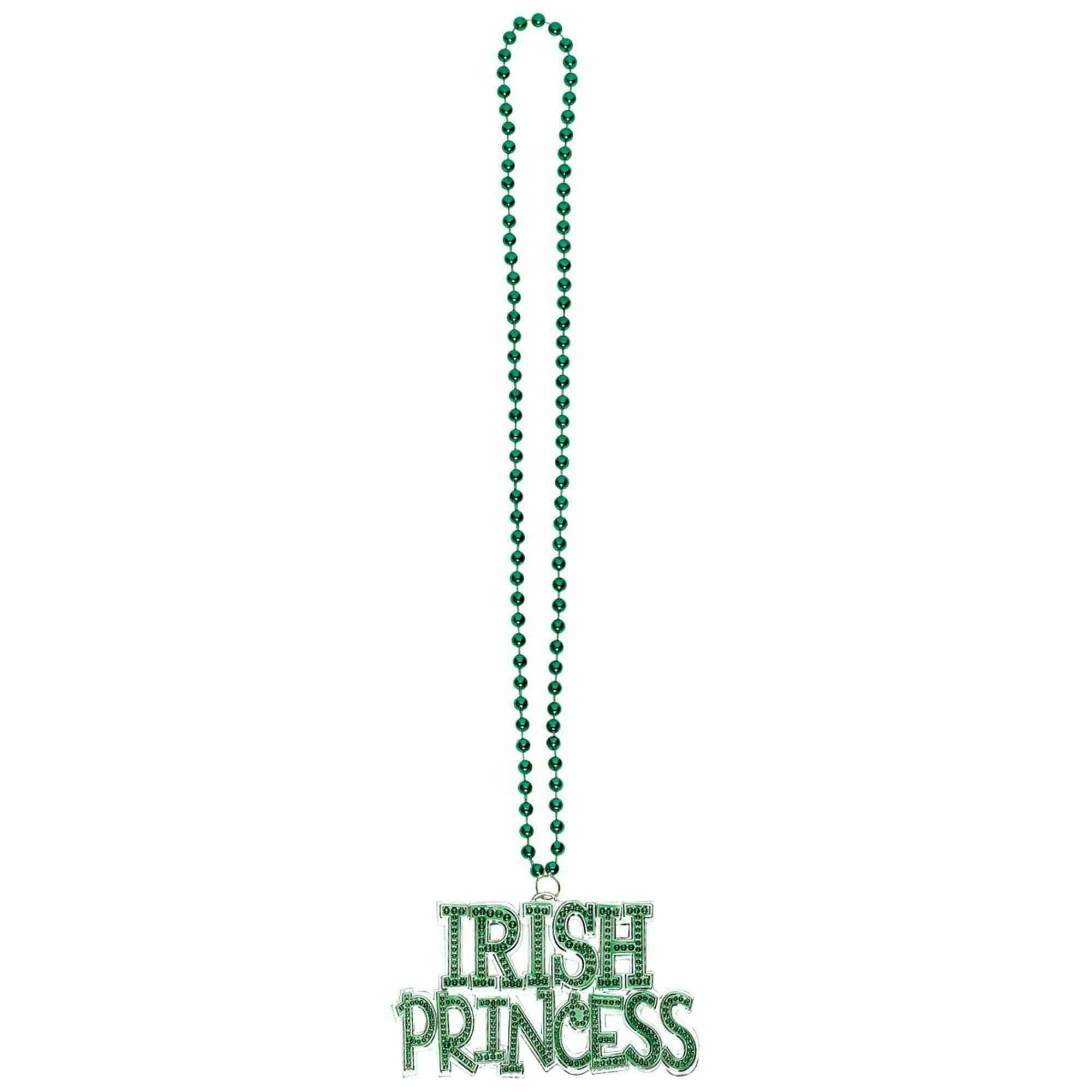 Ultimate Party Super Stores Irish Princess Bead Necklace w/Plastic Pendant