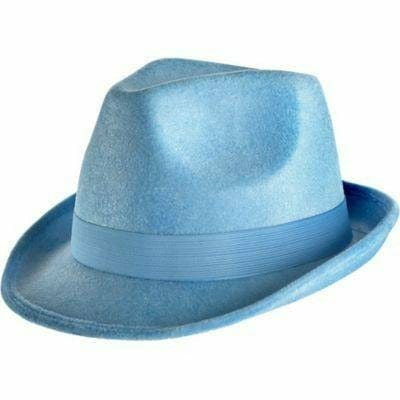 Ultimate Party Super Stores Light Blue Velour Fedora