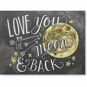 Ultimate Party Super Stores LOVE YOU TO THE MOON AND BACK- CARD