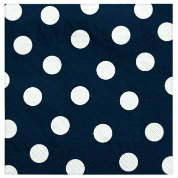 Ultimate Party Super Stores Luncheon Napkins Dots - True Navy