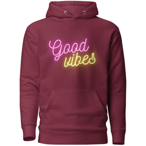 Ultimate Party Super Stores Maroon / S GOOD VIBES Unisex Hoodie