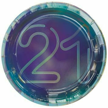 Ultimate Party Super Stores PLATE 7" FINALLY 21