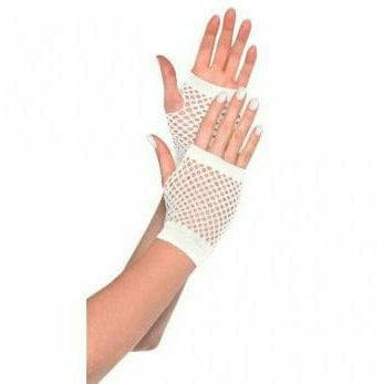 Ultimate Party Super Stores WHITE FISHNET GLOVES