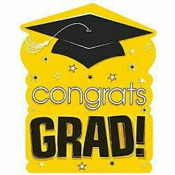 Ultimate Party Super Stores yellow  Graduation Cutout Decorations