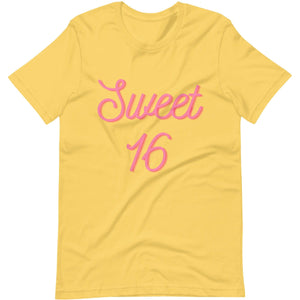 Ultimate Party Super Stores Yellow / S SWEET 16 T-shirt