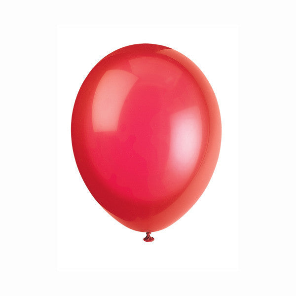 Unique BALLOONS 12&quot; Latex Balloons, 50ct - Scarlet Red