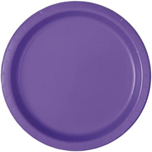Unique BASIC Neon Purple Paper Lunch Plates