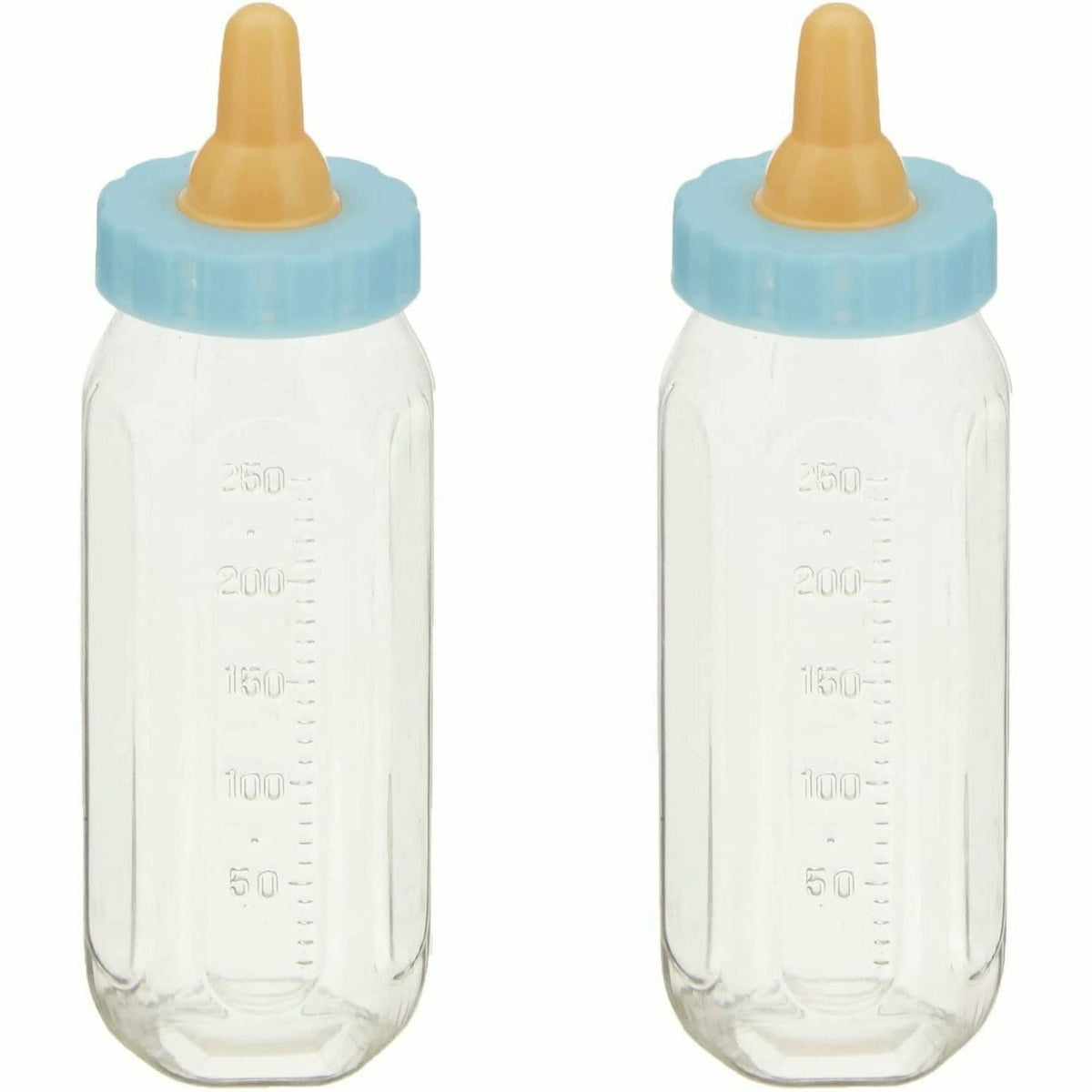 Unique Industries BABY SHOWER Plastic Fillable Blue Bottle Baby Shower Favours, Plastic, Blue