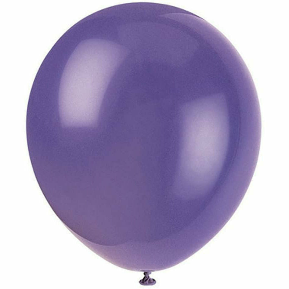 Unique Industries BALLOONS 12&quot; Latex Balloons 10ct - Amethyst Purple