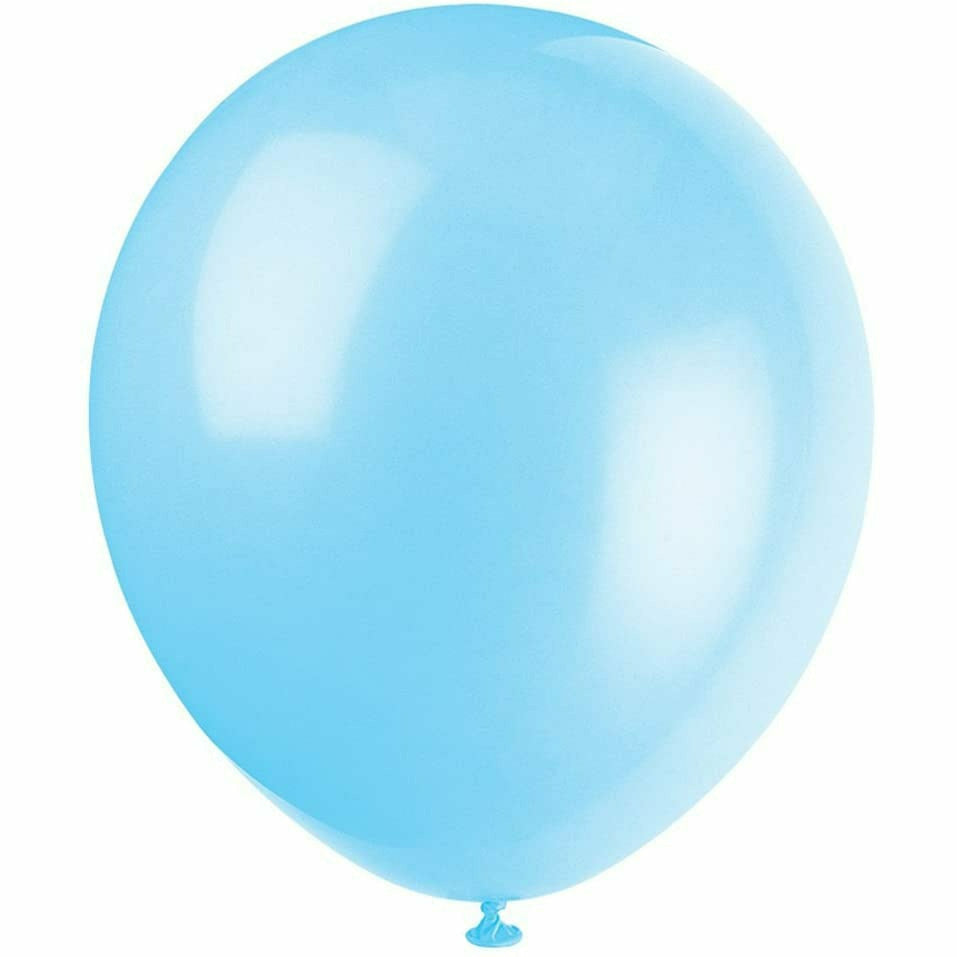 Unique Industries BALLOONS 12" Latex Balloons 10ct- Baby Blue