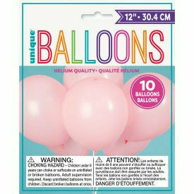 Unique Industries BALLOONS 12&quot; Latex Balloons, 10ct - Petal Pink