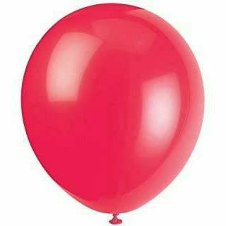 Unique Industries BALLOONS 12&quot; Latex Balloons, 10ct - Ruby Red