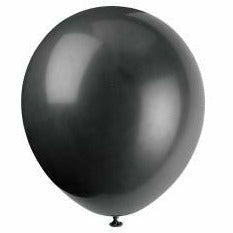 Unique Industries BALLOONS 12&quot; Latex Balloons - Jet Black