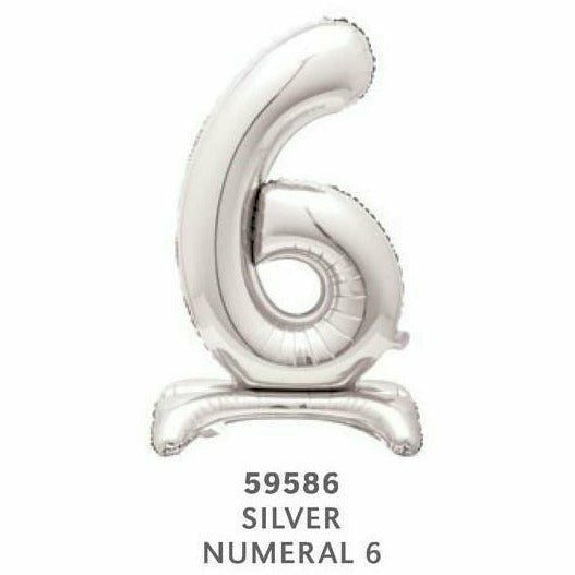 Unique Industries BALLOONS 30" Silver Air-Filled Standing Number Balloons