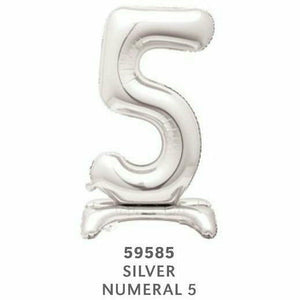 Unique Industries BALLOONS 30" Silver Air-Filled Standing Number Balloons