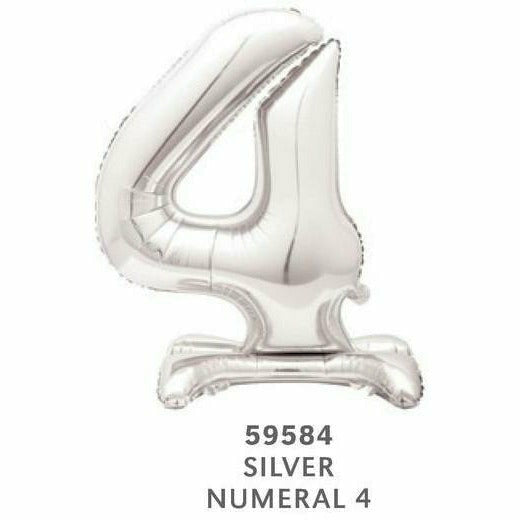 Unique Industries BALLOONS 30" Silver Air-Filled Standing Number Balloons