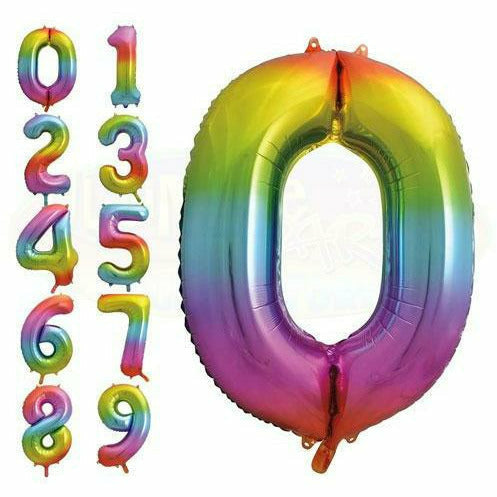Unique Industries BALLOONS 34" Rainbow Number Mylar Balloon