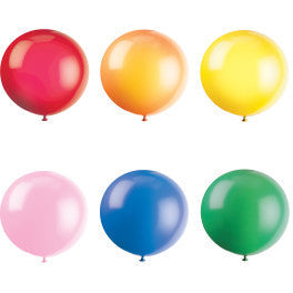 Unique Industries BALLOONS 36" Latex Balloons, 6ct - Assorted Colors