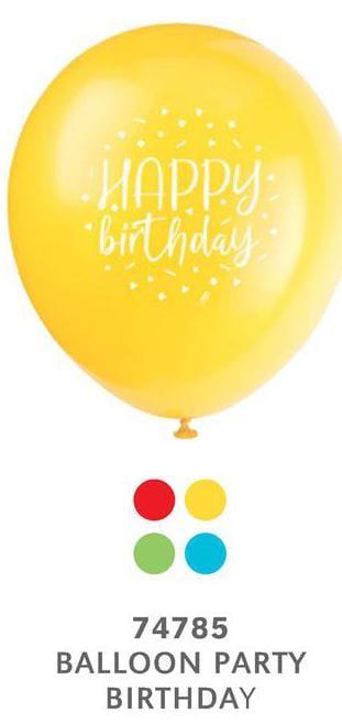 Unique Industries BALLOONS Happy Birthday Script Font - 8 ct