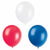 Unique Industries BALLOONS Patriotic Latex 12" Multi-color Solid Print Fourth of July Balloons - 10 Count