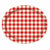 Unique Industries BASIC Red Gingham Paper Oval Plates