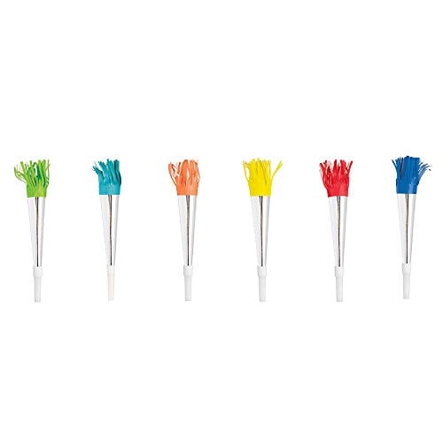 Unique Industries BIRTHDAY Fringed Party Horn Noisemakers