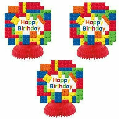 Unique Industries BIRTHDAY: JUVENILE Happy Birthday Lego Honeycomb Decorations