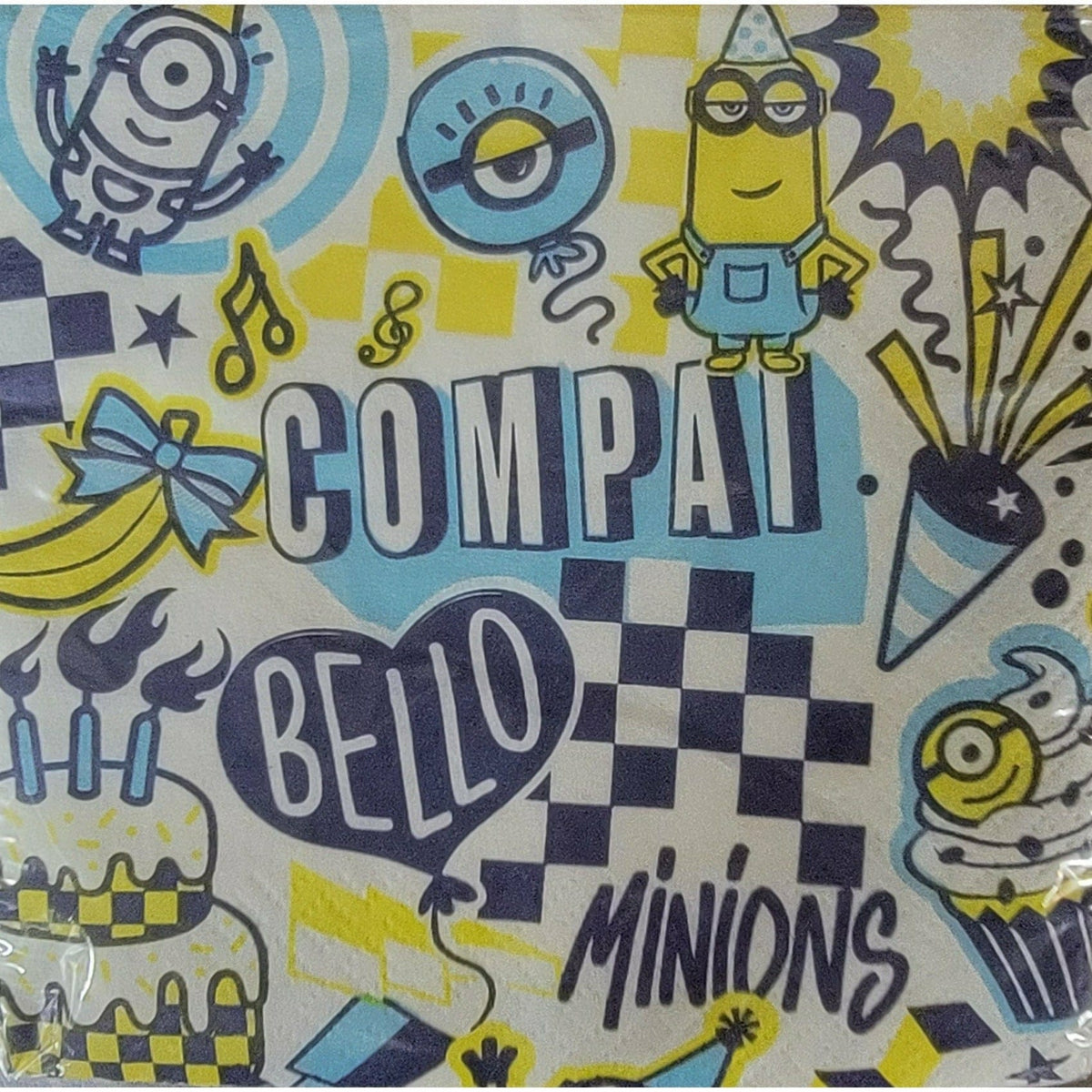 Unique Industries BIRTHDAY: JUVENILE Minions - The Rise of Gru Beverage Napkins