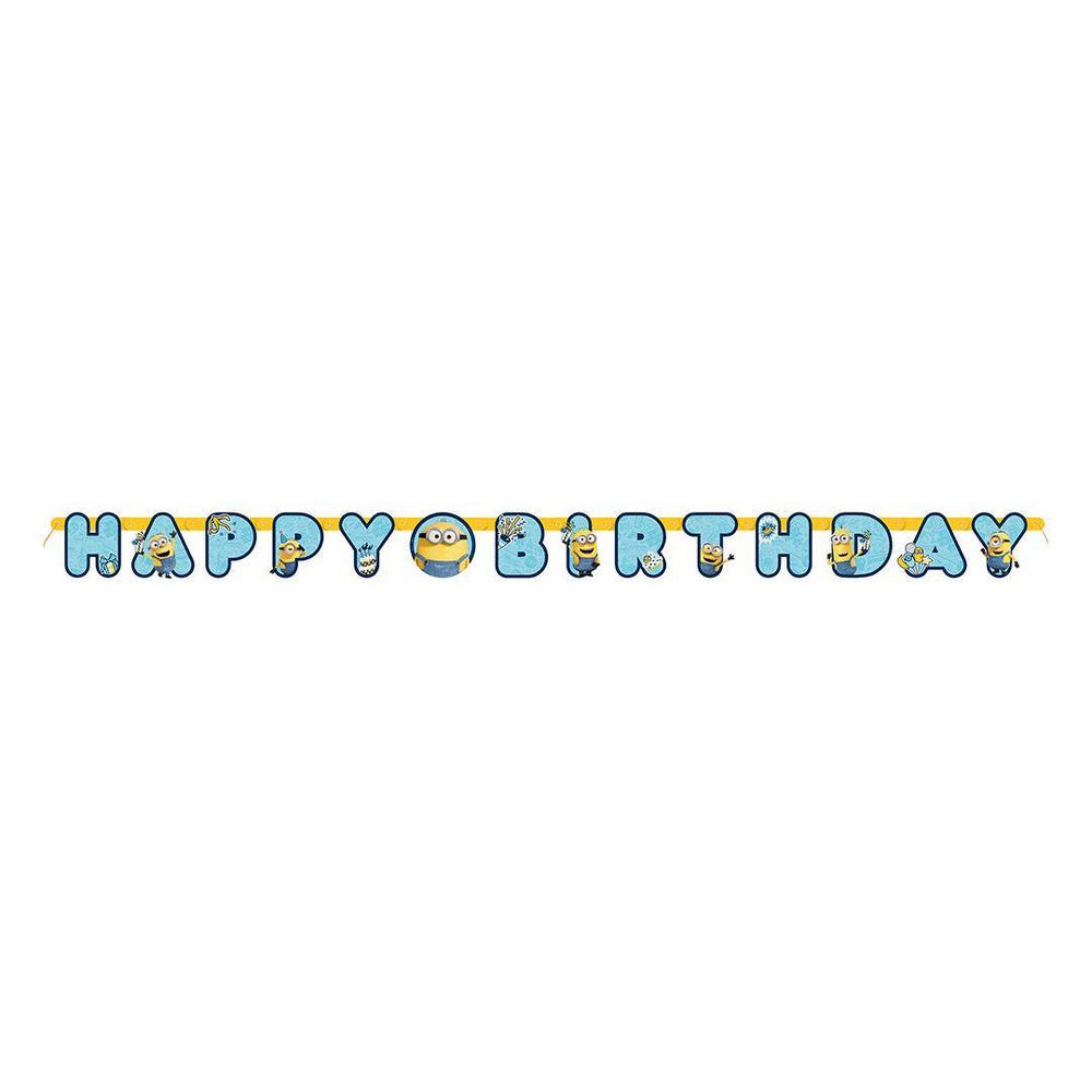 Unique Industries BIRTHDAY: JUVENILE Minions: The Rise of Gru Jointed Happy Birthday Banner