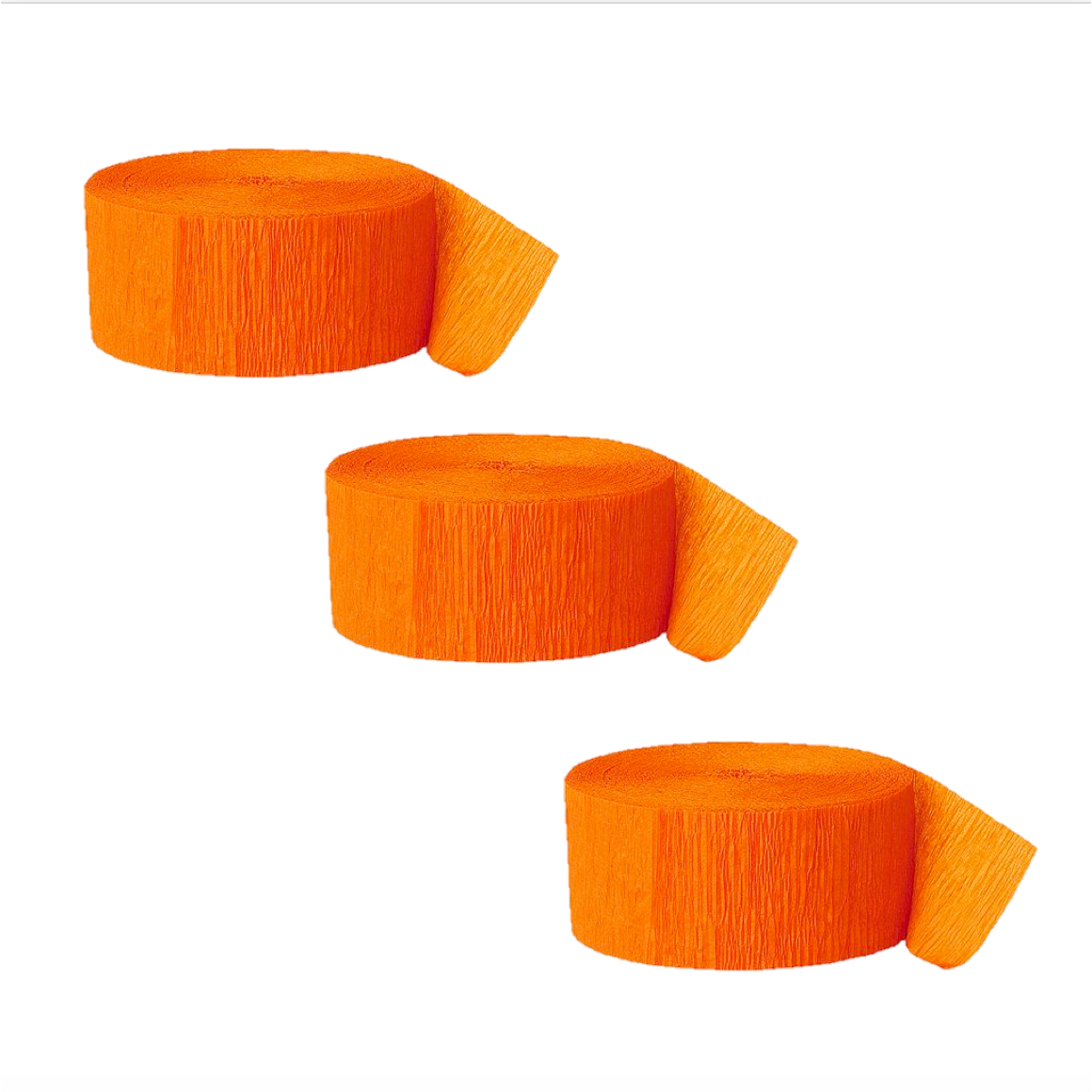 Unique Industries DECORATIONS ORANGE CREPE STREAMER