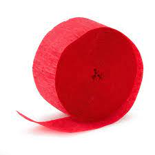 Unique Industries DECORATIONS Red Crepe Paper Party Streamer