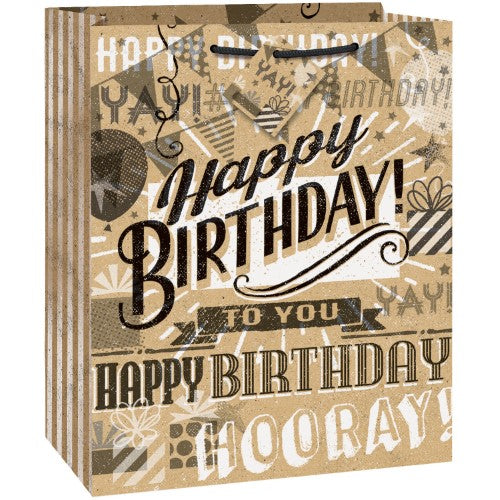 Unique Industries GIFT WRAP Artistic &#39;Happy Birthday To You&#39; Gift Bag