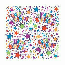 Unique Industries GIFT WRAP Birthday Stars Gift Wrap