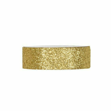 Unique Industries GIFT WRAP Gold Glitter Washi Tape, 5.5 Yd