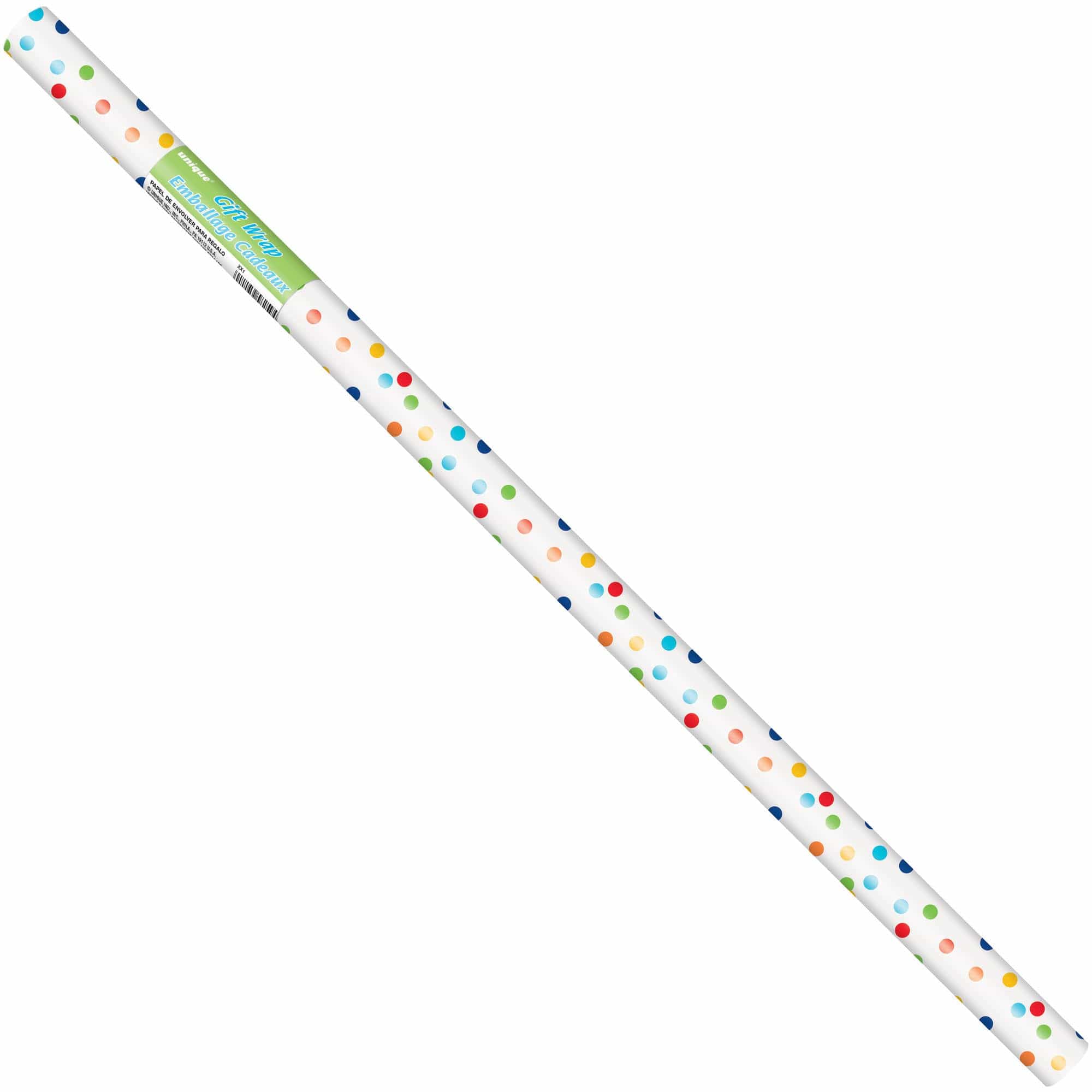 Unique Industries GIFT WRAP Rainbow Polka Dot Gift Wrap