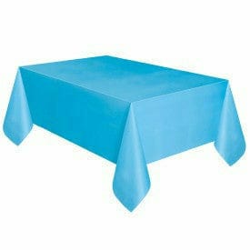Unique Industries Powder Blue Solid Rectangular Plastic Table Cover, 54" x 108"