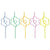 Unique Industries TOYS Groovy Daisy Shaped Plastic Silly Straws