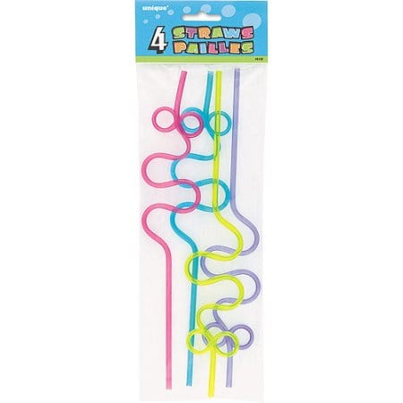 Unique Industries TOYS Plastic Crazy Loop Straws