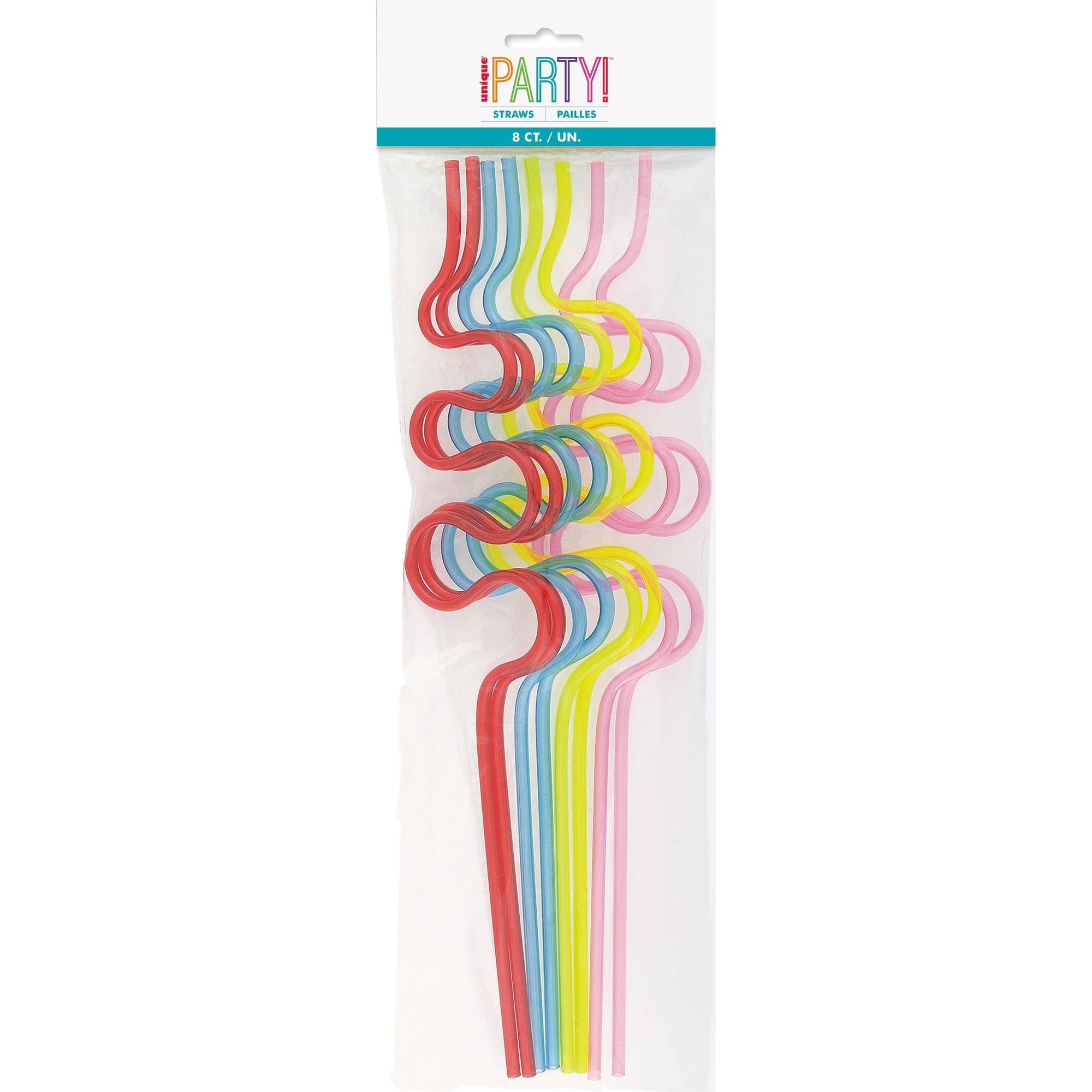 Unique Industries TOYS Plastic Squiggle Silly Straws