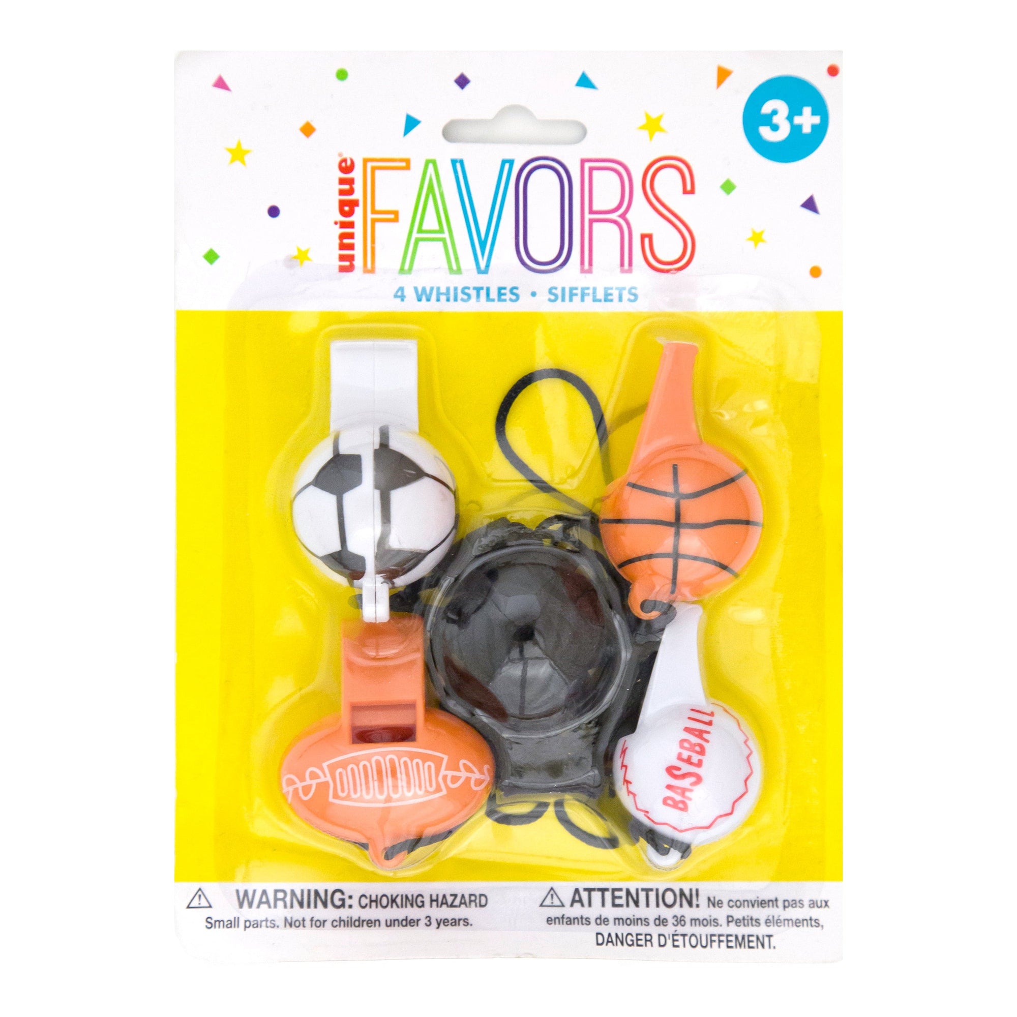 Unique Industries TOYS Sports Ball Whistles Party Favors