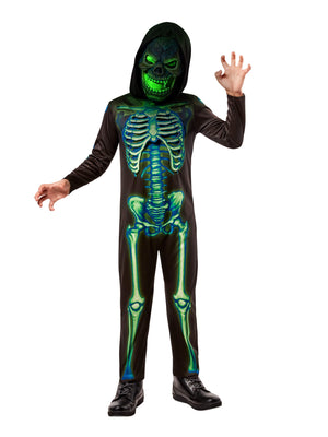 Neon Skeleton Light Up Kids Costume