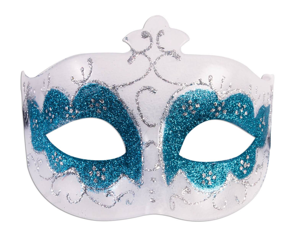 Eye Mask With Ribbon Clear &amp; Blue