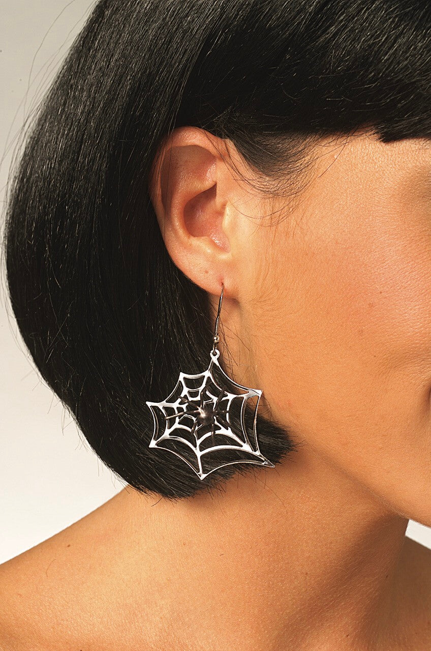 Black Widow Pierced Earrings