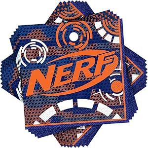Nerf Party Napkins, 16 Count