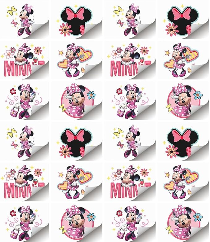 Unique Minnie Mouse Temporary Tattoos, 24ct