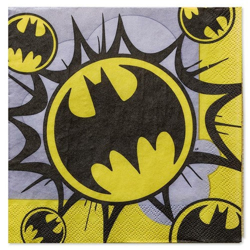 Batman Classic Lunch Dinner Napkins Birthday Party Supplies 16 Per Package NEW