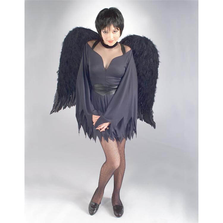 36" Feather Wings Black