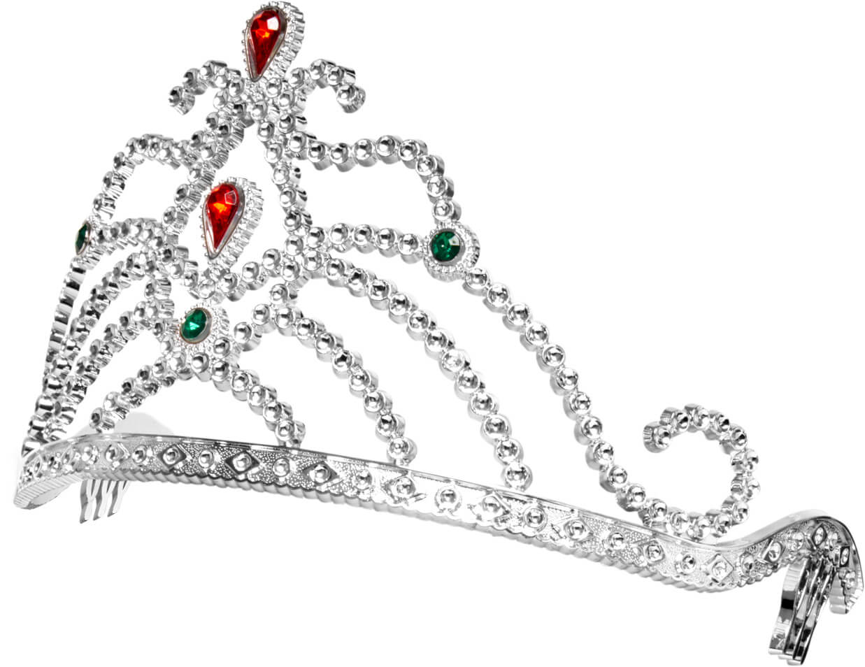 Tiara With Colored Stones Silver