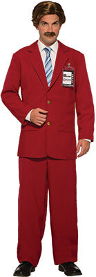 Mens Ron Burgundy Leisure Suit